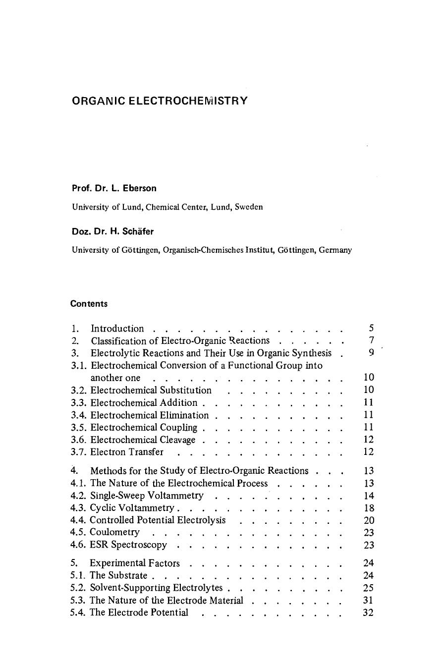 Organic Electrochemistry