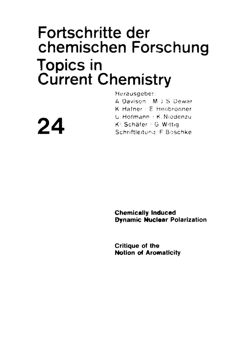 Electronic Structure of Organic Compounds