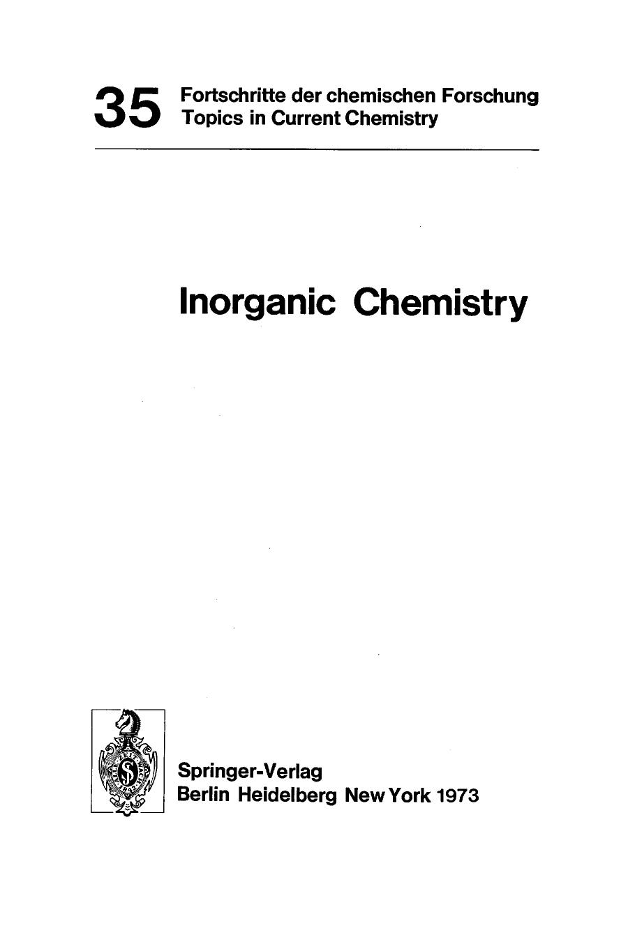 Inorganic chemistry.