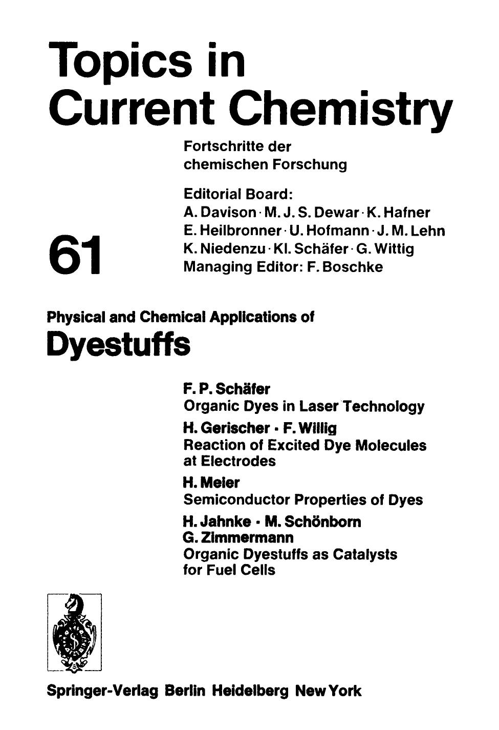 Physical and chemical applications of dyestuffs