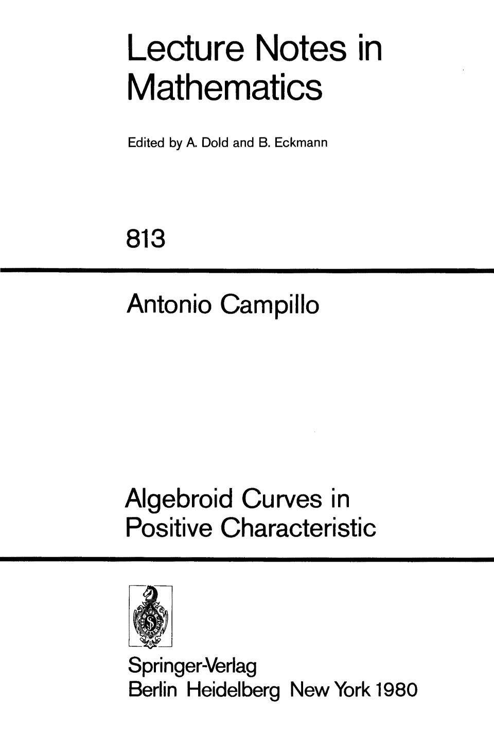 Algebroid Curves in Positive Characteristic