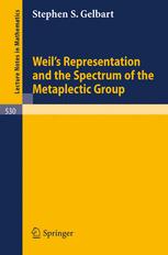 Weil's Representation and the Spectrum of the Metaplectic Group