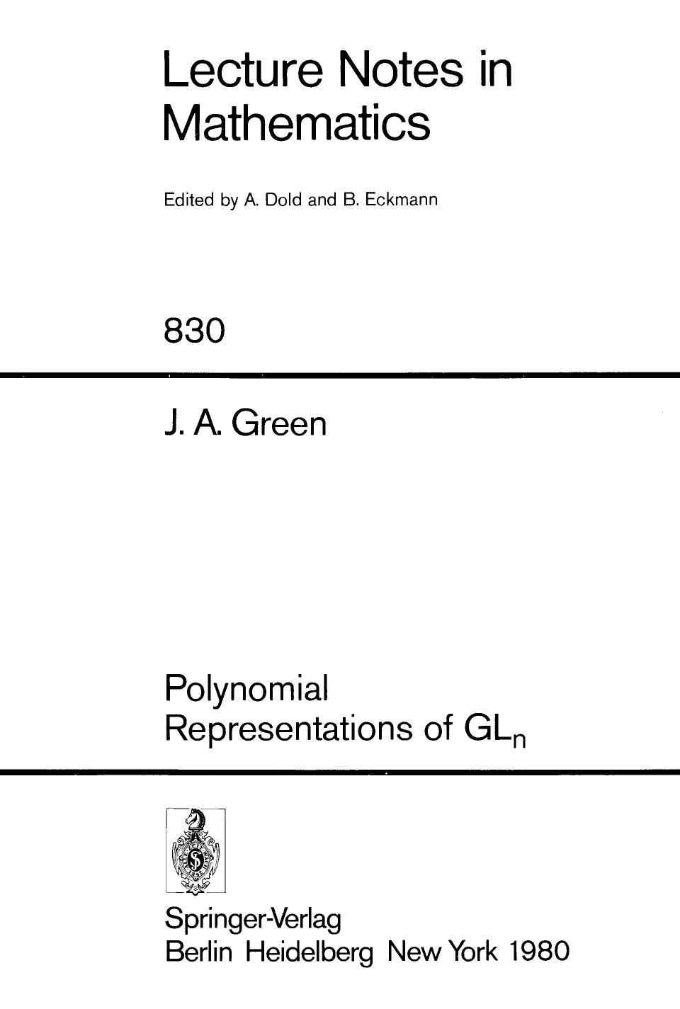 Polynomial representations of GLn