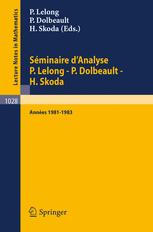 Séminaire d'analyse, années 1981/1983