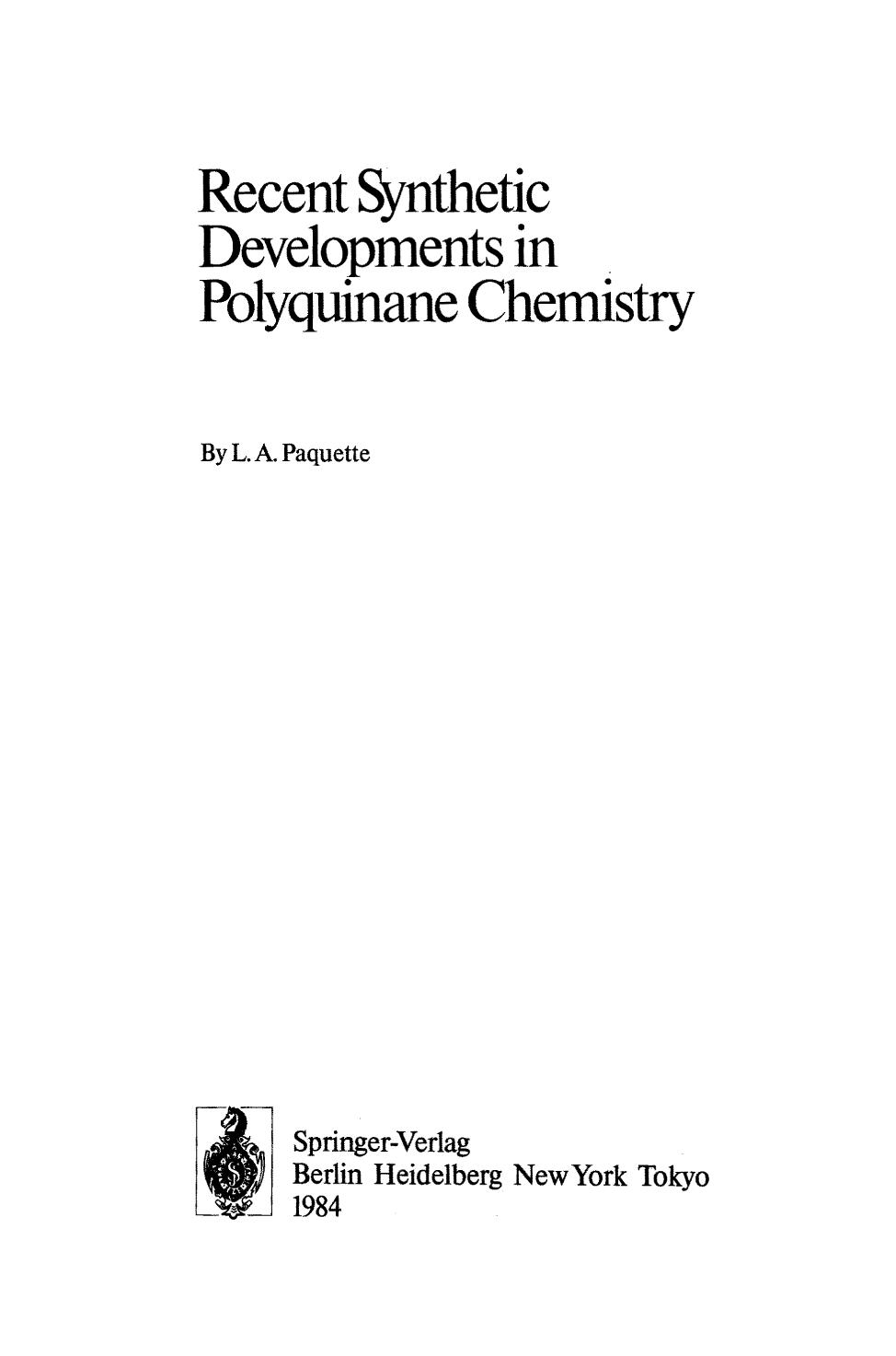 Recent Synthetic Developments in Polyquinane Chemistry