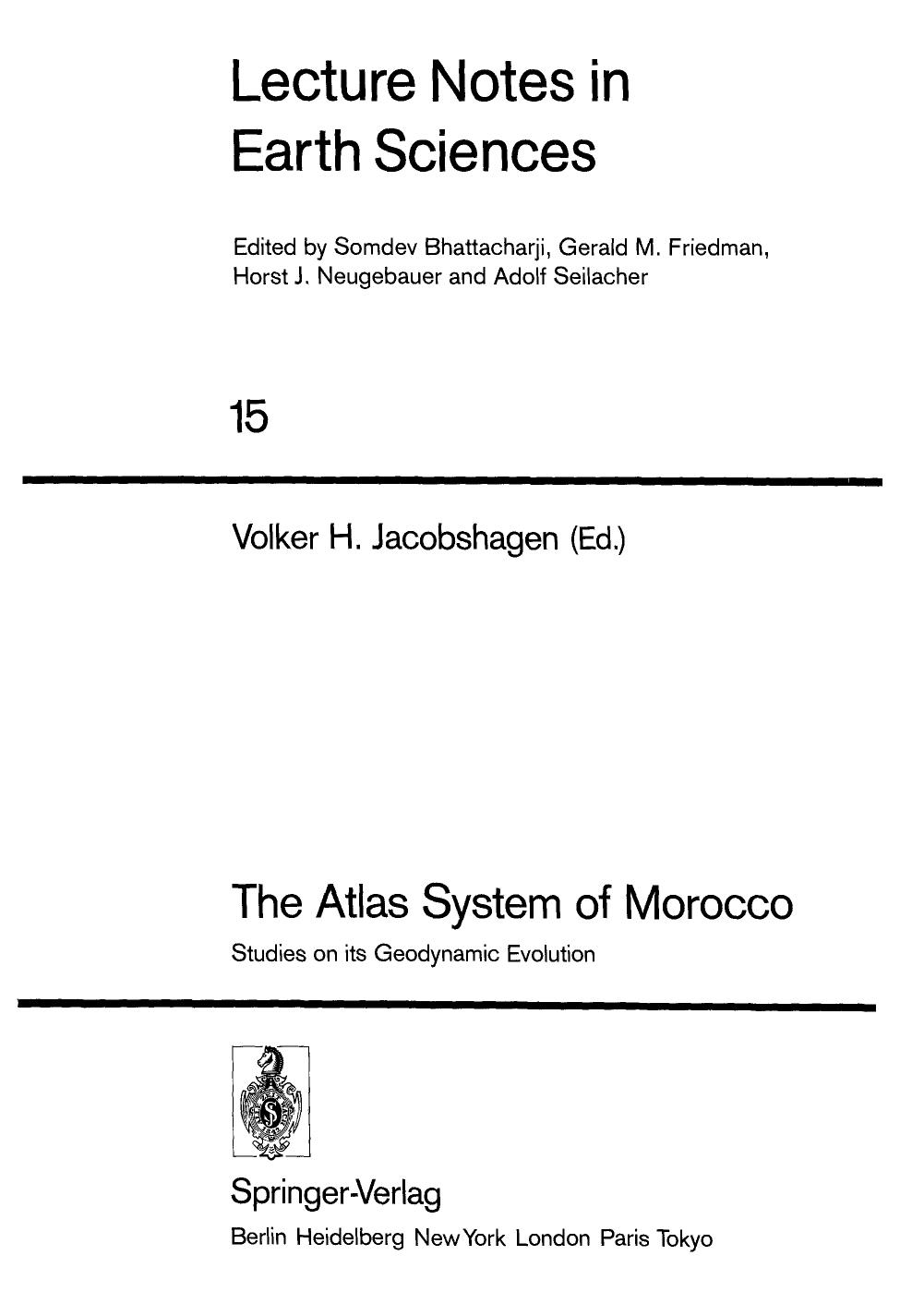 The Atlas System of Morocco : Studies on Its Geodynamic Evolution