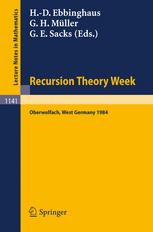 Recursion Theory Week : Proceedings of a Conference Held in Oberwolfach, West Germany, April 15-21 1984.