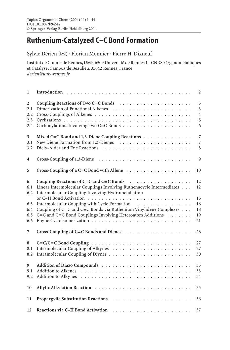 Ruthenium Catalysts and Fine Chemistry : -/-