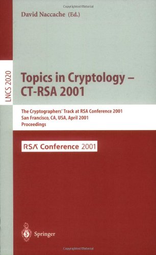 Topics in Cryptology - CT-Rsa 2001