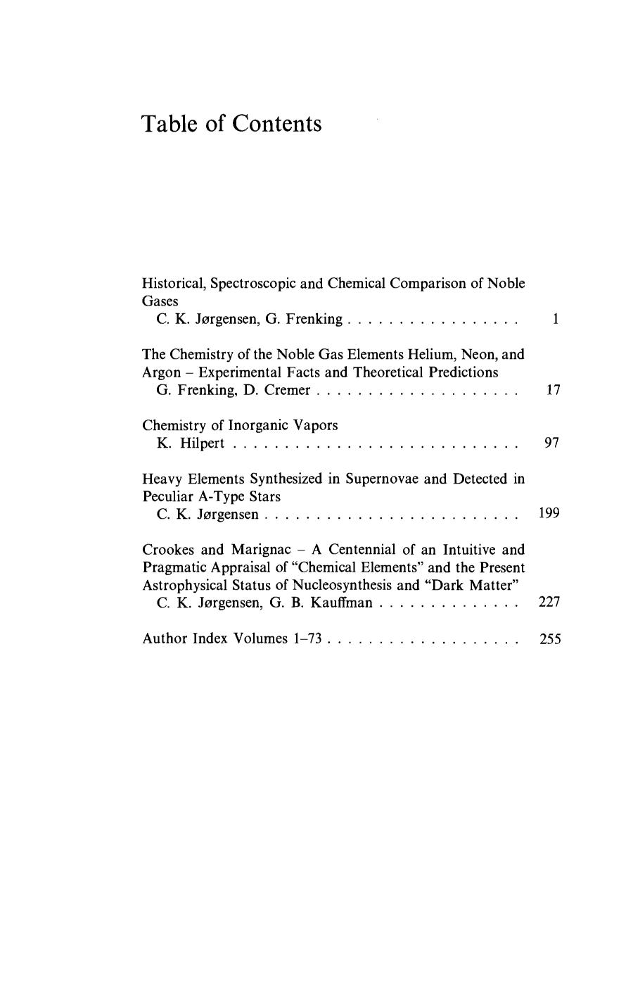 Noble gas and high temperature chemistry