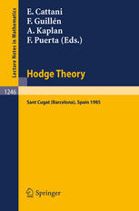 Hodge Theory : Proceedings, U.S.-Spain Workshop Held in Sant Cugat (Barcelona), Spain, June 24-30 1985.