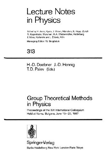 Group Theoretical Methods In Physics