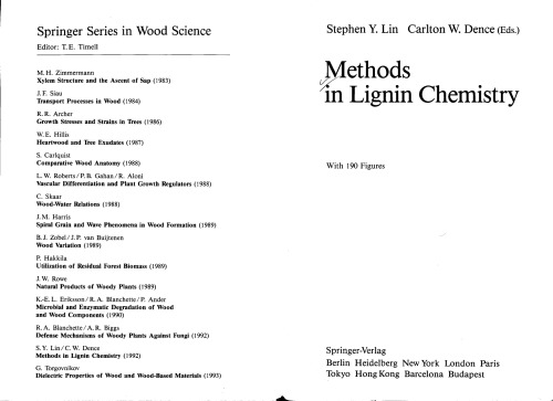 Methods In Lignin Chemistry