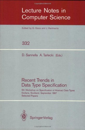 Recent Trends in Data Type Specification