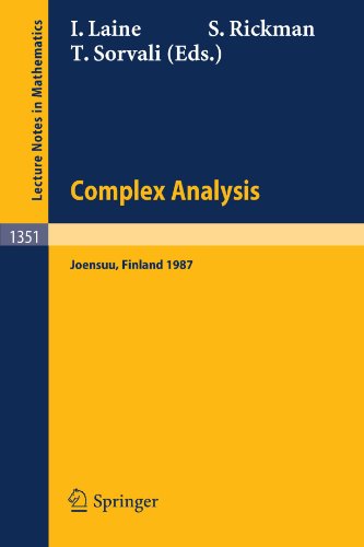 Complex Analysis Joensuu 1987