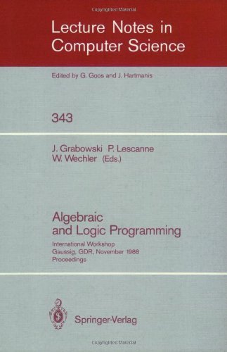 Algebraic and Logic Programming