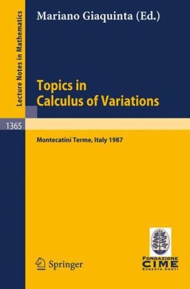 Topics In Calculus Of Variations