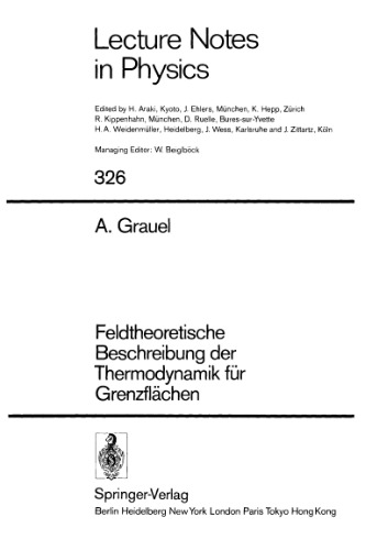 Feldtheoretische Beschreibung Der Thermodynamik Fur Grenzflachen