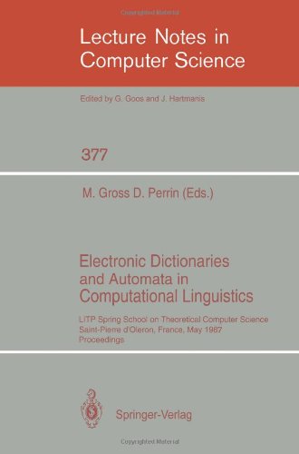 Electronic Dictionaries and Automata in Computational Linguistics