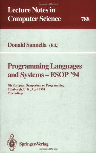 Programming Languages and Systems - ESOP '94