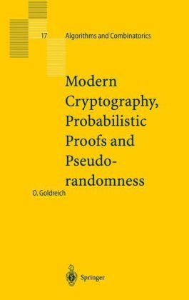 Modern Cryptography, Probabilistic Proofs and Pseudorandomness