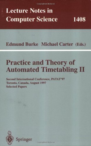 Practice and Theory of Automated Timetabling II