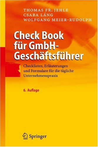 Check Book Für Gmb H Geschäftsführer