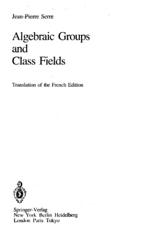 Algebraic groups and class fields