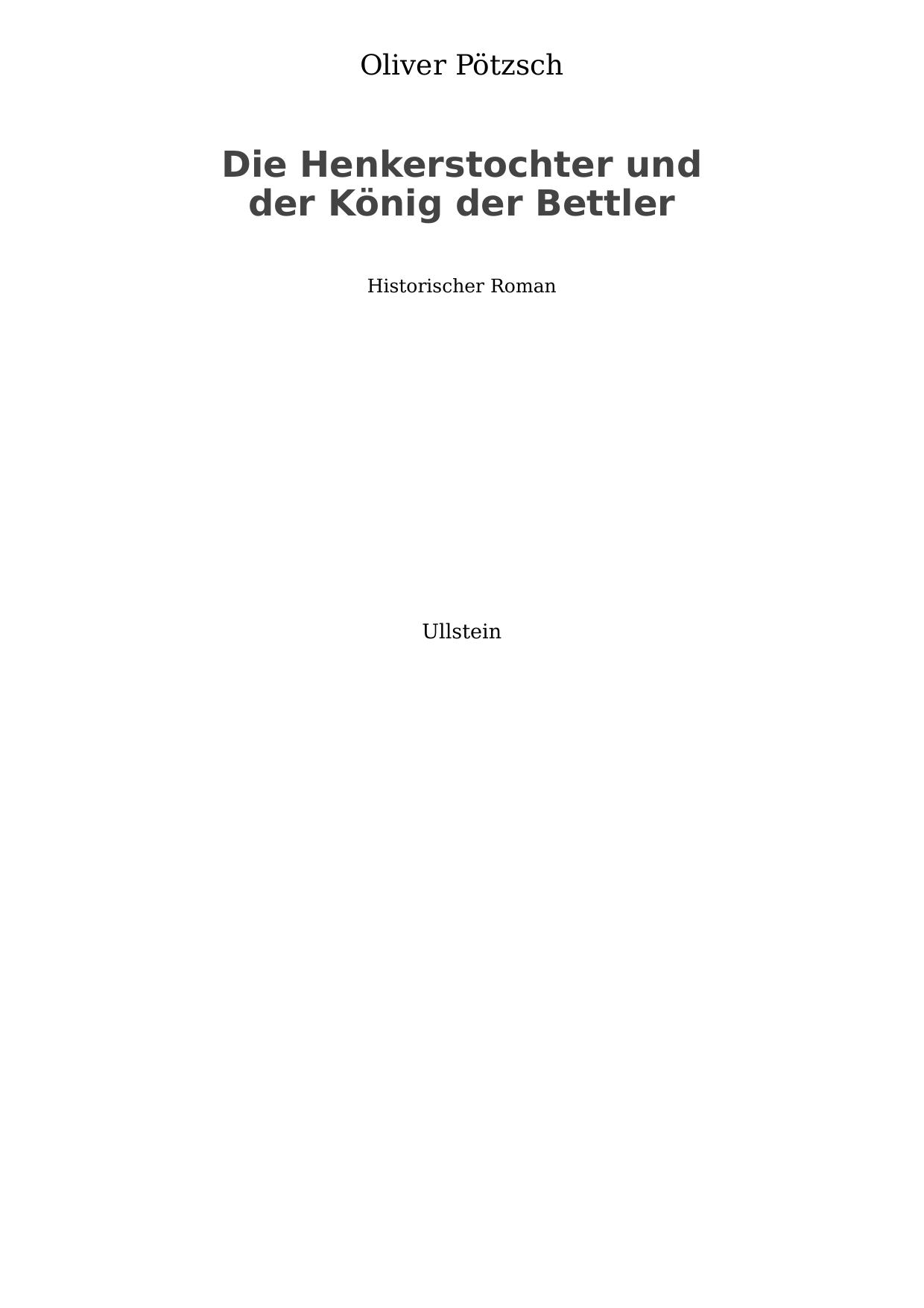 Die Henkerstochter und der König der Bettler Teil 3 der Saga