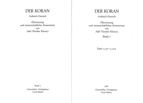 Der Koran : Arabisch-Deutsch