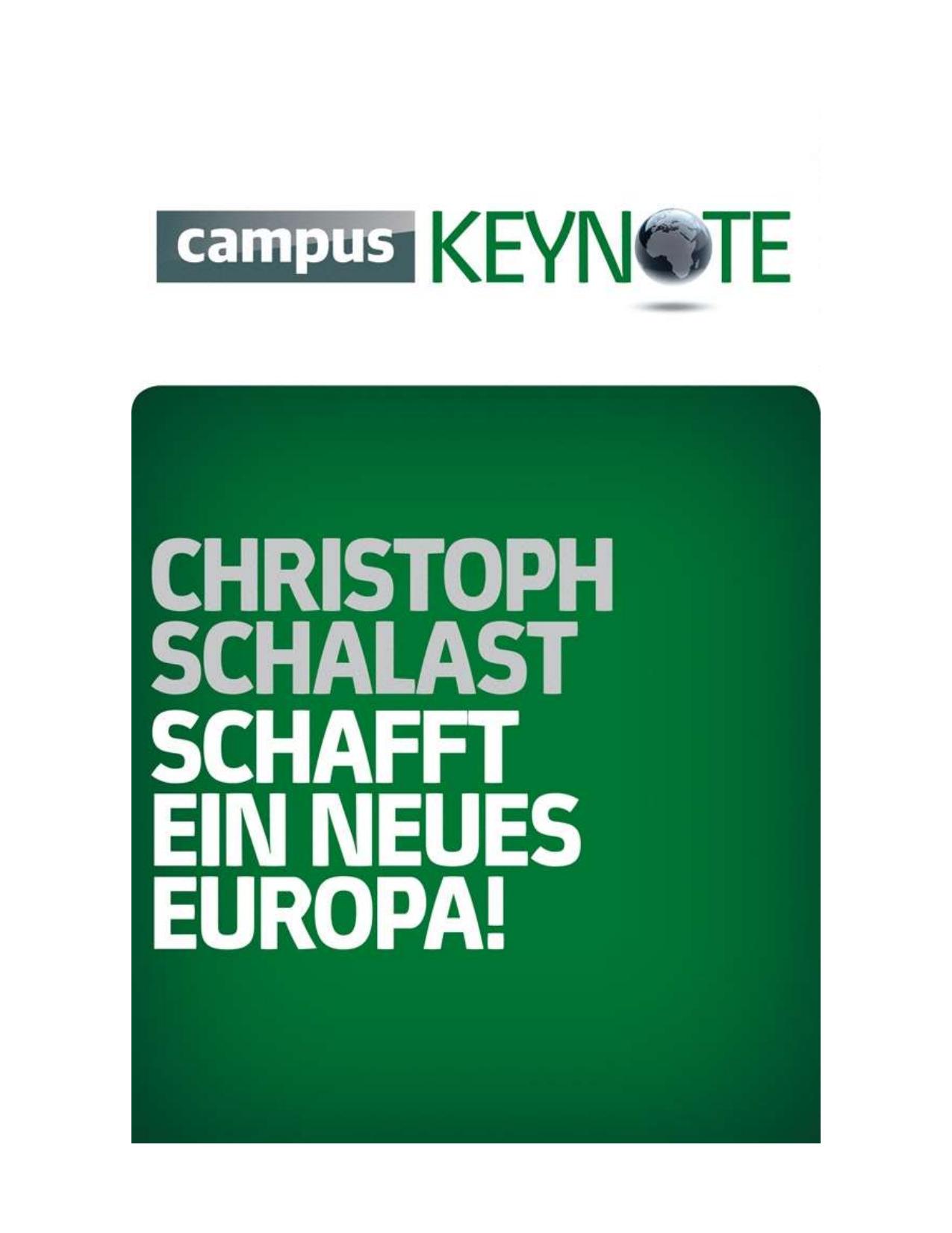 Schafft ein neues Europa!