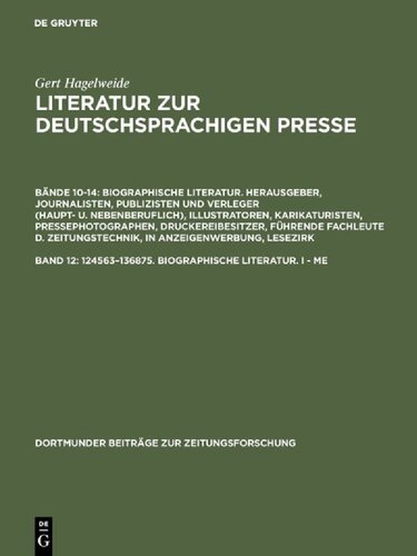 124563-136875. Biographische Literatur. I - Me