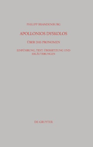 Apollonios Dyskolos. Uber Das Pronomen