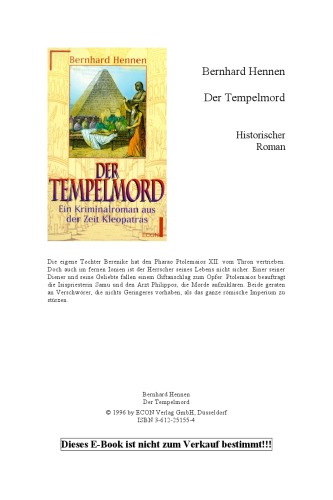 Der Tempelmord