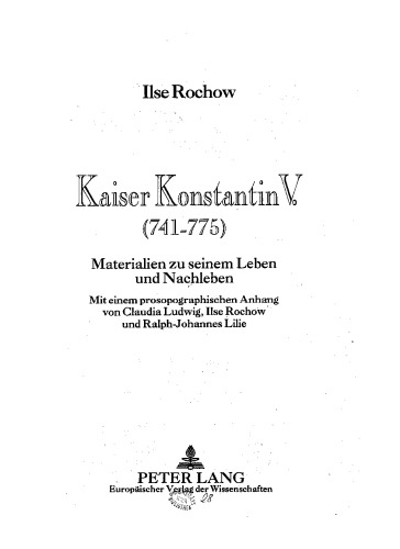 Kaiser Konstantin V. (741 775)