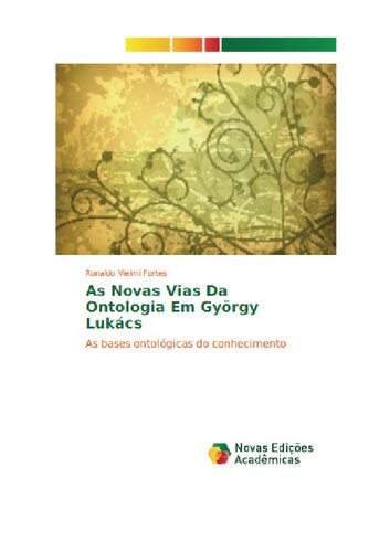 As Novas Vias Da Ontologia Em Gyorgy Lukacs