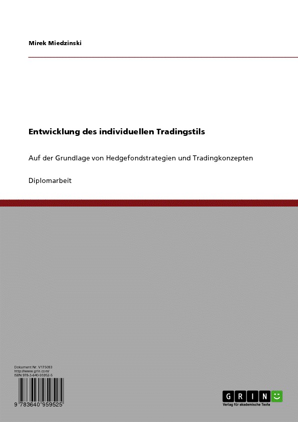 Entwicklung des individuellen Tradingstils Auf der Grundlage von Hedgefondstrategien und Tradingkonzepten