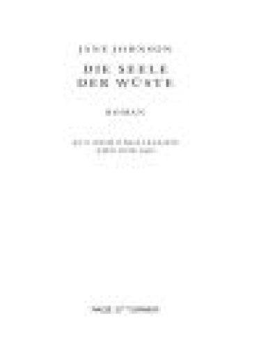 Die Seele der Wüste : Roman