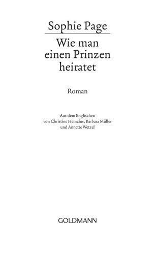 Wie man einen Prinzen heiratet Roman