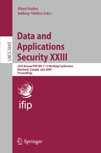 Data And Applications Security Xxiii