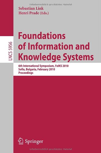 Foundations Of Information And Knowledge Systems