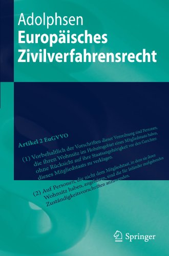 Europaisches Zivilverfahrensrecht