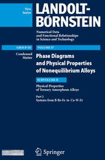 Physical Properties of Ternary Amorphous Alloys. Part 2: Systems from B-Be-Fe to Co-W-Zr