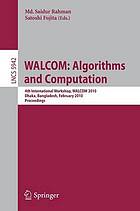 WALCOM : Algorithms and Computation