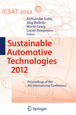 Sustainable Automotive Technologies 2012 Proceedings of the 4th International Conference