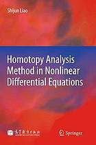 Homotopy Analysis Method in Nonlinear Differential Equations