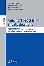 Anaphora Processing and Applications