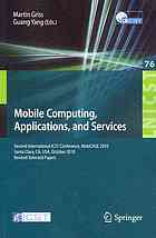 Mobile Computing, Applications, and Services