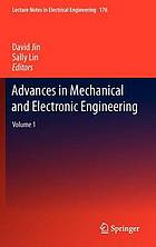 Advances in Mechanical and Electronic Engineering