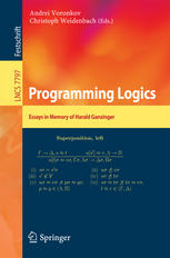 Programming Logics : Essays in Memory of Harald Ganzinger